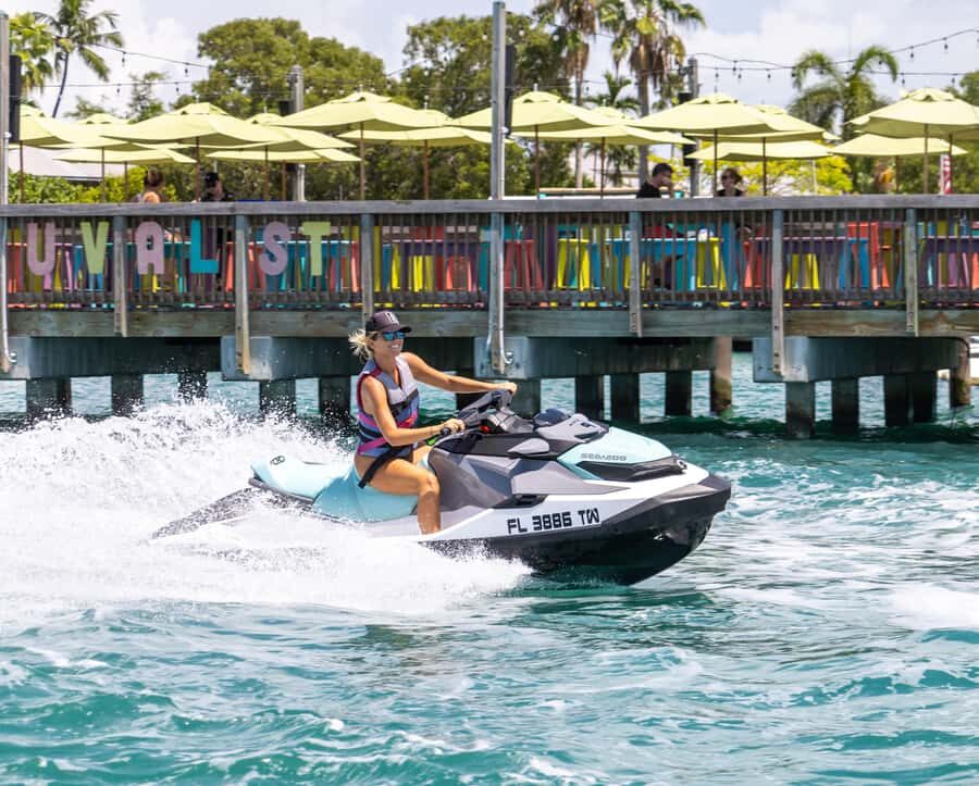 Key West 90-Minute Jet Ski Tour - Sandbar stop: the fun pause that depends on the water