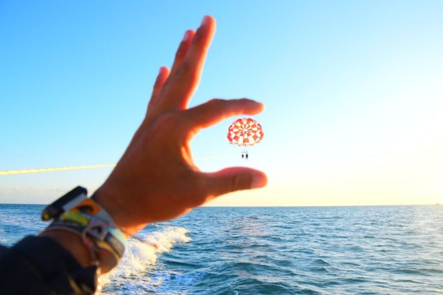 Key West: Ultimate Parasailing Experience - On the boat in Key West: speed, music, and nerves management