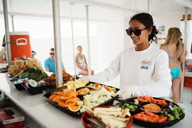 Key West's Happy Hour Sandbar & Sunset Cruise - Unlimited Drinks - Jewfish Basin sandbar: lily pad lounging, snorkel chance, and wildlife