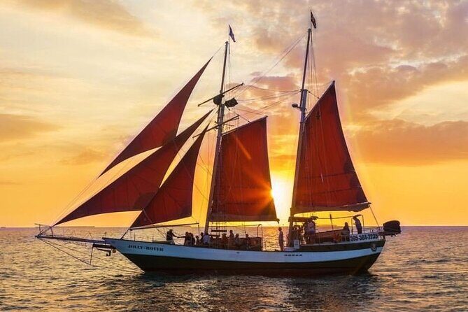 Sunset Sail Cruise in Key West - Mallory Square, the Navy Mole, and Fort Zachary Taylor From Water Level