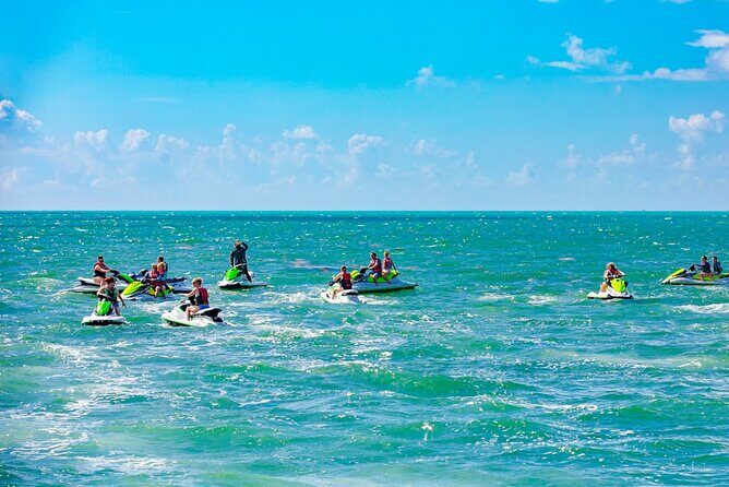The Original Key West Island Jet Ski Tour from Barefoot Billy's - The sandbar break: the relaxed swim moment that makes speed worth it